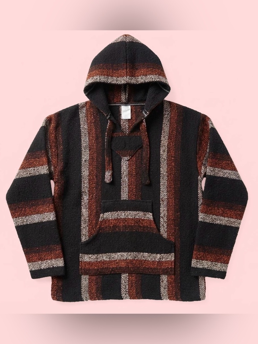 🌅 SUNSET OMBRÉ BAJA HOODIE Sz Medium has drawstrings perfect condition